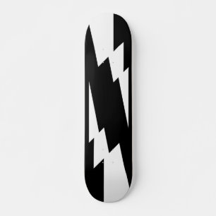 Witte Flash-bliksembolt Skateboard