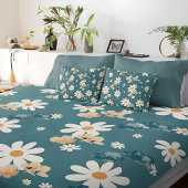 Witte Floral Blue Elegance Kussensloop