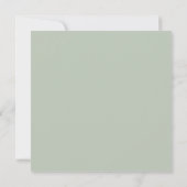 Witte Floral Botanische Square Weddenschap Kaart (Achterkant)