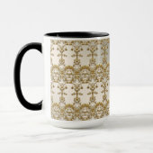 Witte Floral Goud  Mok (Links)