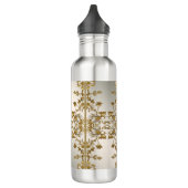 Witte Floral Goud Waterfles (Links)