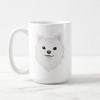 Witte Fluffy Chihuahua Koffiemok