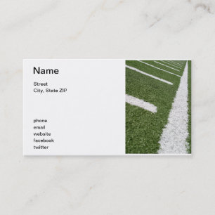 Witte Footballs lijnen Visitekaartje