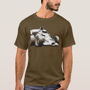 Witte Formule 1 race T-shirt