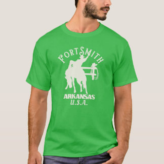 Witte Fort Smith Arkansas Rodeo Ruiter T-shirt