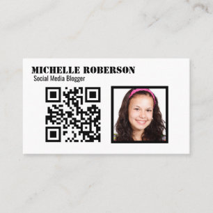 Witte foto en code reinigen visitekaartje