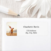 Witte foto huwelijks retouradres  etiket (Insitu)