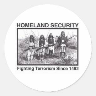 Witte foto Indiase binnenlandse veiligheid Ronde Sticker
