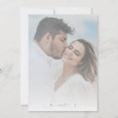 Witte foto overlay 2 vervaagde Afbeeldingen bruilo Kaart (Achterkant)