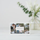 Witte Fotocollage Professionele Fotograaf Visitekaartje (Staand voorkant)