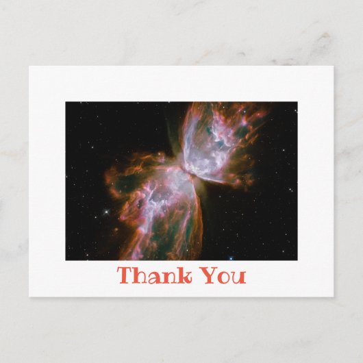 Witte fotokader Bedankt Briefkaart (Voorkant)