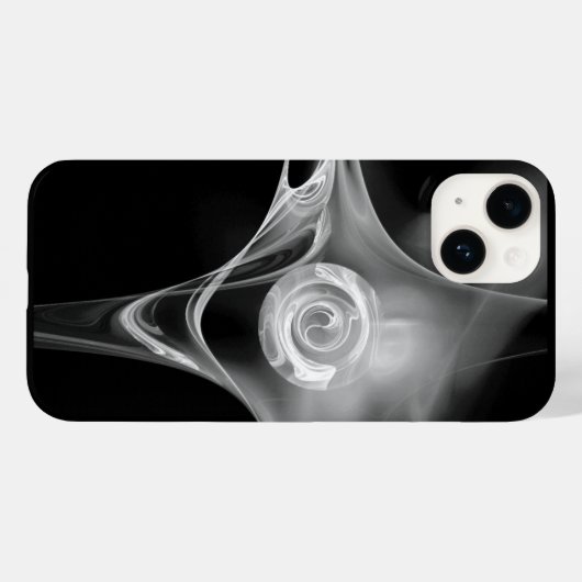WITTE FRACTALE ROOS Case-Mate iPhone CASE (Achterkant (horizontaal))