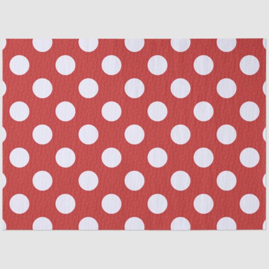 Witte fractals polka stippen rode fractals achterg tissuepapier (Voorkant)