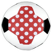 Witte fractals polka stippen Rood fractals achterg Voetbal (Gedraaid)