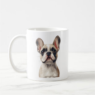 Witte Franse Bulldog Mok