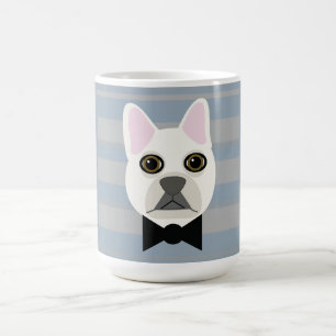 Witte Franse Bulldog, Stripes Koffiemok