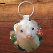 witte fret sleutelhanger (Voorkant)