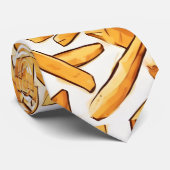 Witte friet Stropdas (Opgerold)