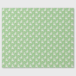 Witte Gans en Daisies Dank U Groen Cadeaupapier