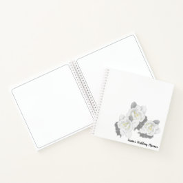 Witte Gardenia Bloemen op Wit Notitieboek