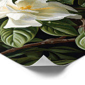 Witte Gardenias Bloemenkunst Print Poster (Hoek)