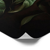 Witte Gardenias Bloemenkunst Print Poster (Hoek)