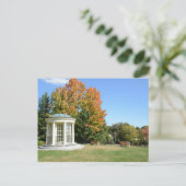 witte gazebo in het najaar briefkaart (Staand voorkant)