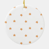 Witte Geboorte Religieuze Kerstmis Keramisch Ornament (Achterkant)