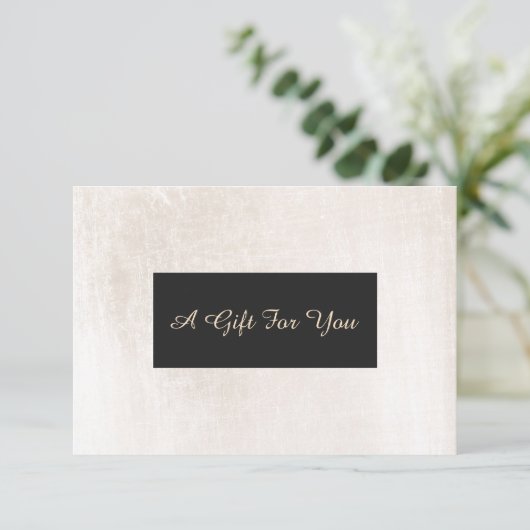 Witte geborsteld marmer Elegant Spa Cadeaucertific (Staand voorkant)