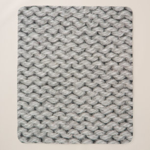 Witte gebreide woltextuur, close-up foto. sherpa deken