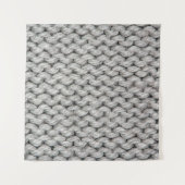 Witte gebreide woltextuur, close-up foto. wandkleed (Voorkant (horizontaal))