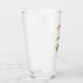 Witte geduroteerde mousserende audubon-vogels met  glas (Rechts)