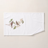 Witte geduroteerde mousserende audubon-vogels met  handdoek (Handdoek)