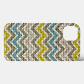 WITTE GEEL GRIJS BLAUWE MOSAISCHE CHEVRONNEN Case-Mate iPhone CASE (Achterkant (horizontaal))