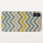 WITTE GEEL GRIJS BLAUWE MOSAISCHE CHEVRONNEN Case-Mate iPhone CASE (Achterkant (horizontaal))