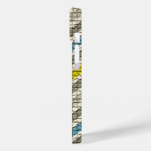 WITTE GEEL GRIJS BLAUWE MOSAISCHE CHEVRONS GEM MON Case-Mate iPhone CASE (Achterkant / Links)