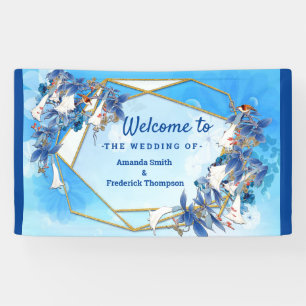 Witte geïllustreerde Waterverf Moonflower Spandoek