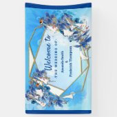 Witte geïllustreerde Waterverf Moonflower Spandoek (Verticaal)