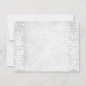 Witte geïnspireerde RSVP-kaart Sjabloon (Achterkant)