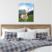 Witte geit canvas afdruk (Insitu (Slaapkamer))
