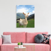 Witte geit canvas afdruk (Insitu (Woonkamer))