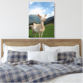 Witte geit canvas afdruk (Insitu (Slaapkamer))