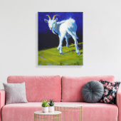 Witte geitenschilderij canvas afdruk (Insitu (Woonkamer))