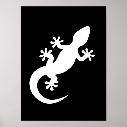 Witte gekko poster (Voorkant)
