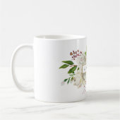 Witte gekleurde Floral Monogram Koffiemok (Links)