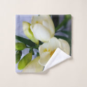 witte gele diepte bad handdoek (Wasdoekje)