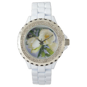 witte gele diepte horloge