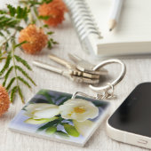 witte gele diepte sleutelhanger (Voorkant Rechts)