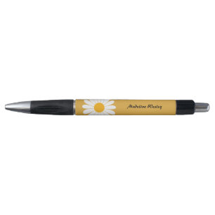 Witte Gele Madelief Persoonlijke Balpen Inkt Penne Pen