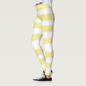  witte gele strepen leggings (Links)